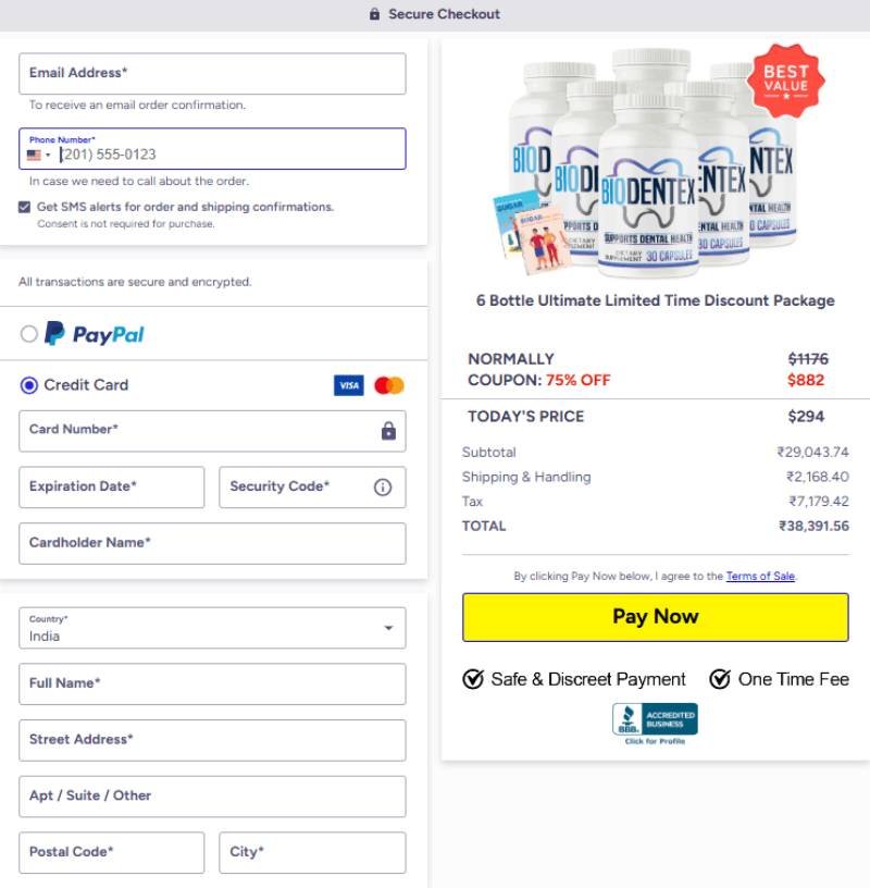 BioDentex Billing Interface Preview